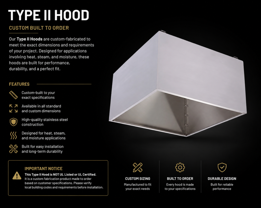 Type II Condensate Hoods