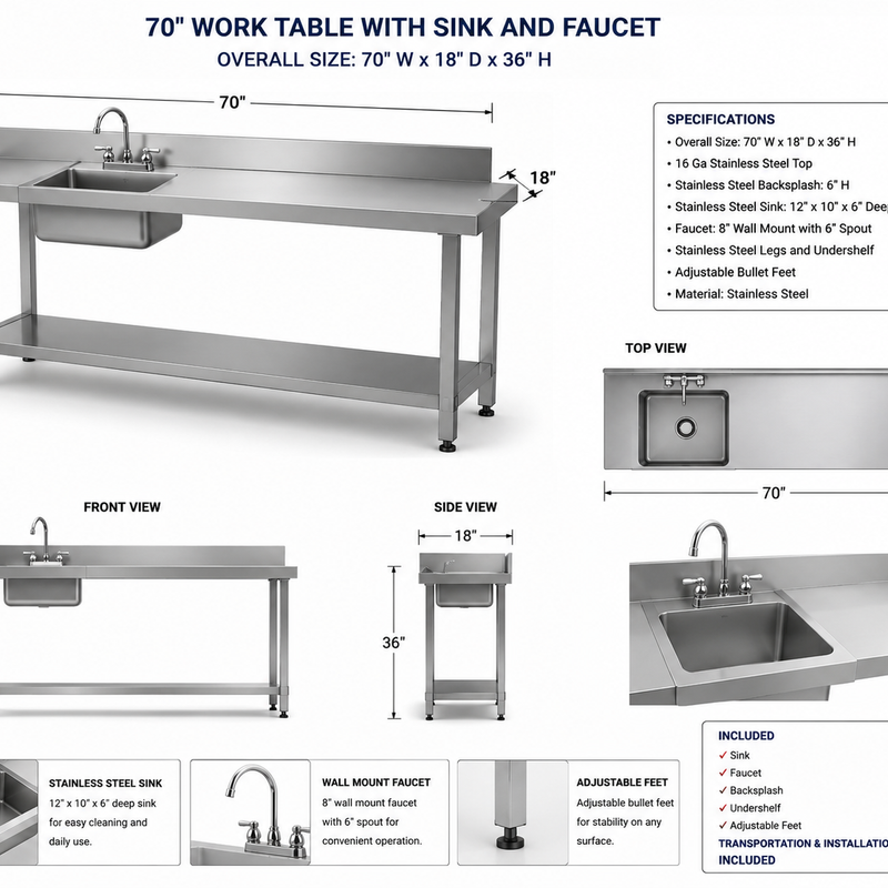 Custom Stainless Steel Commercial Kitchens