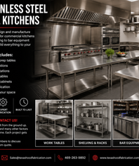 Custom Stainless Steel Commercial Kitchens