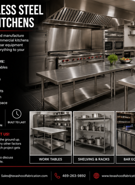 Custom Stainless Steel Commercial Kitchens