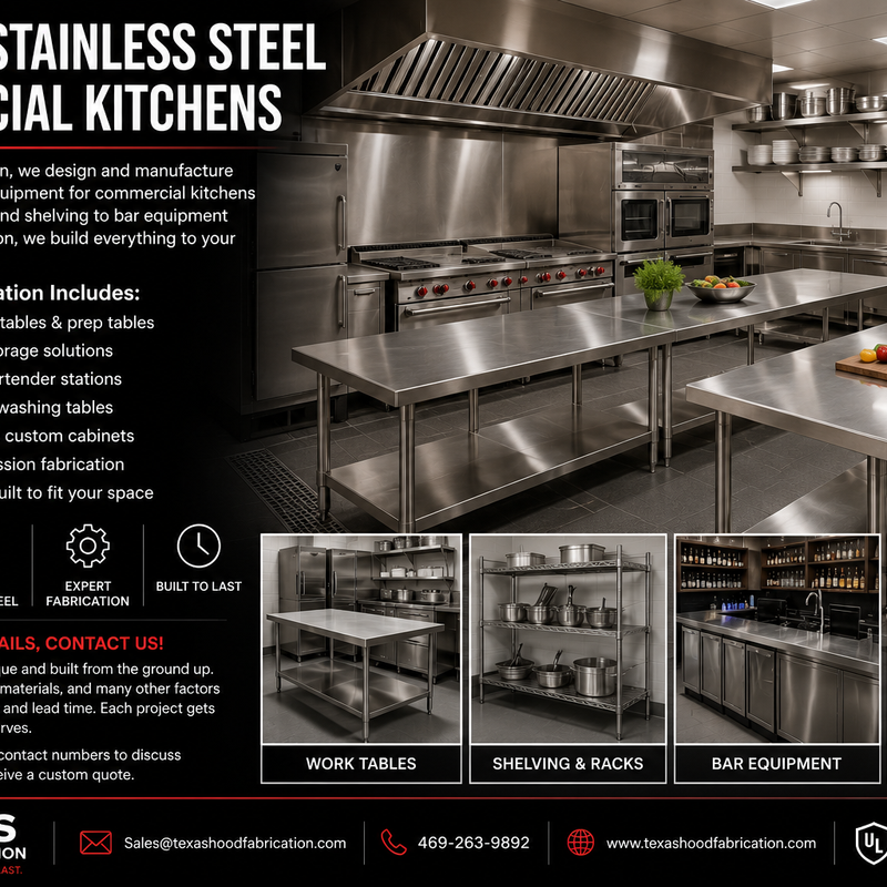 Custom Stainless Steel Commercial Kitchens