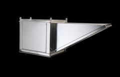 Commercial kitchen untempered make-up air supply unit