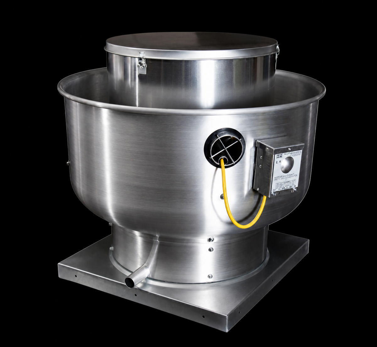 Commercial kitchen upblast exhaust fan