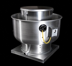 Commercial kitchen upblast exhaust fan