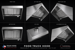 10' Food Truck & Concession Hood ( Only Hood ) Model BPYTHF-120-TF