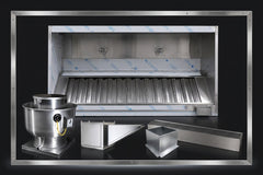 11 FT Commercial Kitchen Hood Package – Hood, Exhaust Fan & Make-Up Air